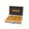 INGCO Set de freze superioare 12 piese 6 mm