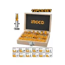 INGCO Set de freze superioare 12 piese 6 mm