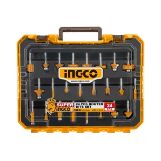 INGCO Set de frezare de sus 24 piese 6 mm