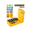 INGCO Set de vârfuri de impact de 25 mm, 30 de piese S2