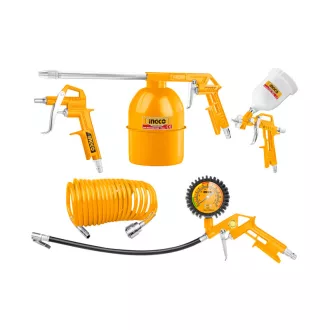 INGCO Set de pistol de aer pneumatic și duze, 5 piese