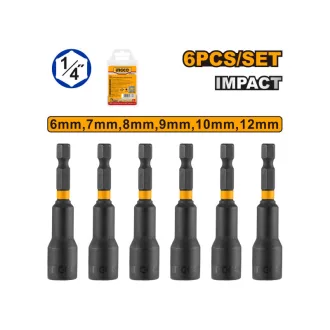 INGCO Set de șurubelnițe 6 piese 6-12 mm magnetice