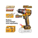 INGCO Bormașină-șurubelniță cu acumulator 55 Nm fără perii, 20 V (fără acumulator și încărcător)