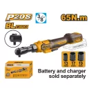 INGCO Șurubelniță cu impact pe acumulator 3/8", 65 Nm, fără perii, 20 V (fără acumulator și încărcător)