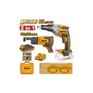 INGCO Set de înșurubătoare pentru gips-carton cu acumulator fără perii carbon 20 V (2 x acumulator 2,0 Ah + încărcător)