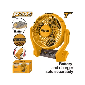   INGCO Ventilator cu acumulator 180 mm 20 V (fără baterie și încărcător)