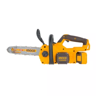   INGCO Fierăstrău cu lanț pe baterie 300 mm fără perii de carbon 20 V (2 x 4,0 Ah baterie + încărcător)