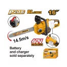 INGCO Fierăstrău electric cu lanț 400 mm fără perii de carbon 2 x 20 V (fără baterie și încărcător)