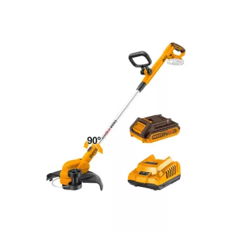   INGCO Trimmer pentru bordură cu baterie 300 mm 20 V (1 x 2,0 Ah baterie + încărcător)