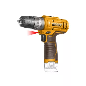   INGCO Mașină de găurit cu impact pe baterie 20 Nm 12 V (2 x 1,5 Ah baterie, fără cablu de încărcare)