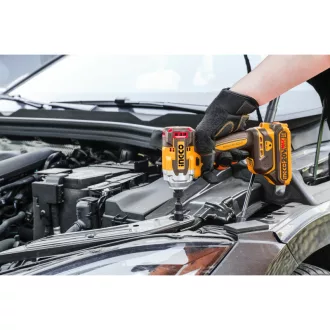   INGCO Surubelniță cu percuție pe acumulator 1/4" 285 Nm fără perii de carbon 20 V (2 x 2,0 Ah acumulator + încărcător)