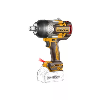   INGCO Șurubelniță cu impact pe acumulator 3/4" 1350 Nm fără perii de carbon 20 V (fără acumulator și încărcător)
