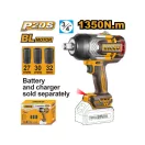 INGCO Șurubelniță cu impact pe acumulator 3/4" 1350 Nm fără perii de carbon 20 V (fără acumulator și încărcător)