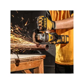   INGCO Set puternic cu acumulator 20 V Mașină de găurit și înșurubat cu percuție 66 Nm + Polizor unghiular 125 mm (2 acumulatori + încărcător)