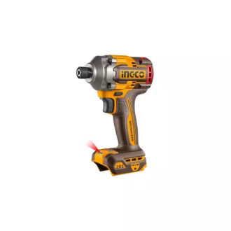   INGCO Șurubelniță cu impact cu acumulator 1/4" 285 Nm fără perii + set 2 biți 20 V (2 acumulatori + încărcător)