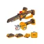 INGCO Set de unelte de grădină cu acumulator, ferăstrău cu lanț 150 mm + foarfecă de tăiat cu acumulator (2 x acumulator 2,0 Ah + încărcător)
