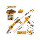 INGCO Tăietor de înălțime cu acumulator 460 mm și tăietor de ramuri 200 mm 0-400 mm 20 V (1 x 2,0 Ah acumulator + încărcător)