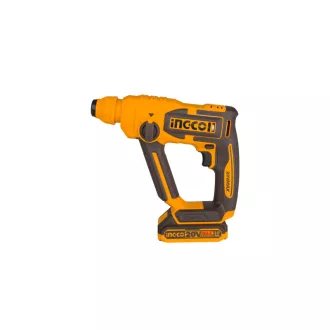   INGCO Ciocan rotopercutor pe baterie 1,5 J SDS-Plus fără perii de carbon 20 V (1 x 2,0 Ah baterie + încărcător)