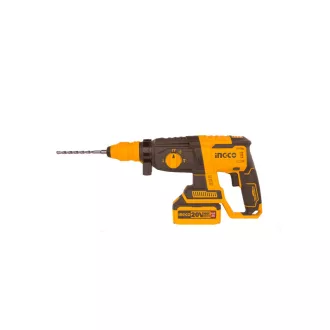   INGCO Ciocan combinat cu acumulator 2,5 J SDS-Plus / fără perii cu carbon rapid 20 V (2 x 4,0 Ah acumulator + încărcător)