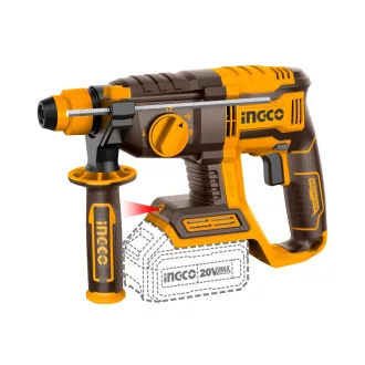  INGCO Ciocan rotopercutor combinat cu acumulator 2,0 J SDS-Plus fără perii de carbon 20 V (fără acumulator și încărcător)