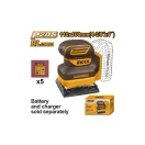 INGCO Șlefuitor oscilant cu acumulator 110 x 100 mm fără perii, 20 V (fără acumulator și încărcător)