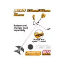 INGCO Trimmer cu baterie 330 mm fără perii de carbon 2 x 20 V (fără baterie și încărcător)