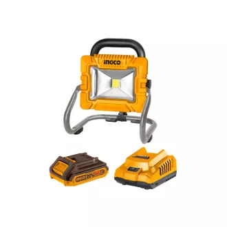   INGCO Reflector LED pe baterie 1800 lm 20 V (1 x 2,0 Ah baterie + încărcător)