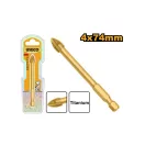 INGCO Tijă de burghiu pentru sticlă și gresie de 4 mm cu încleiere de bit