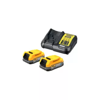   DEWALT Powerstack Set de baterii și încărcător 18 V (2 x 1,7 Ah) DCB1102E2