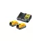 DEWALT Powerstack Set de baterii și încărcător 18 V (2 x 1,7 Ah) DCB1102E2
