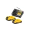 DEWALT XR Set baterie și încărcător 18 V (2 x 2 Ah) DCB1104D2