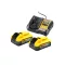 DEWALT Powerstack Set de baterii și încărcător 18 V (2 x 5 Ah) DCB1104H2