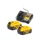 DEWALT XR Set baterie și încărcător 18 V (2 x 5 Ah) DCB1104P2