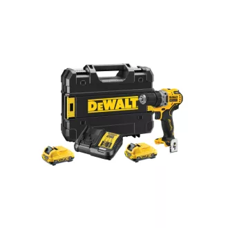   DEWALT mașină de găurit cu acumulator 12 V fără perie de cărbune (2 x 2,0 Ah baterie + încărcător) DCD701D2