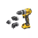 DEWALT mașină de găurit cu acumulator cu cap înlocuibil 12 V (2 x 3,0 Ah baterie + încărcător + TSTAK) DCD703L2T