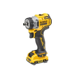  DEWALT mașină de găurit cu acumulator cu cap înlocuibil 12 V (2 x 3,0 Ah baterie + încărcător + TSTAK) DCD703L2T