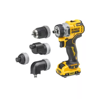   DEWALT mașină de găurit cu acumulator cu cap înlocuibil 12 V (2 x 3,0 Ah baterie + încărcător + TSTAK) DCD703L2T