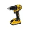 DEWALT Mașină de găurit cu percuție cu acumulator 18 V fără perie de cărbune (2 x 2,0 Ah baterie + încărcător + TSTAK) DCD709D2T