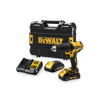   DEWALT mașină de găurit cu acumulator 18 V (2 x 3,0 Ah baterie + încărcător + TSTAK) DCD777L2T