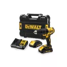 DEWALT Mașină de găurit cu percuție cu acumulator 18 V fără perie de cărbune (2 x baterie de 3,0 Ah + încărcător + TSTAK) DCD778L2T