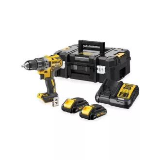   DEWALT mașină de găurit cu acumulator 18 V fără perie de cărbune (2 x baterie de 3,0 Ah + încărcător + TSTAK) DCD791L2T