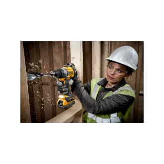   DEWALT mașină de găurit cu acumulator 18 V fără perie de cărbune (2 x 1,7 Ah baterie + încărcător + TSTAK) DCD800E2T