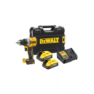   DEWALT mașină de găurit cu acumulator 18 V fără perie de cărbune (2 x 5,0 Ah baterie + încărcător + TSTAK) DCD800H2T