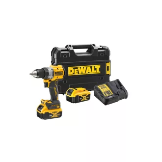   DEWALT mașină de găurit cu acumulator 18 V fără perie de cărbune (2 x baterie de 5,0 Ah + încărcător + TSTAK) DCD800P2LRT