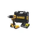 DEWALT mașină de găurit cu acumulator 18 V fără perie de cărbune (2 x 1,7 Ah baterie + încărcător + TSTAK) DCD805E2T