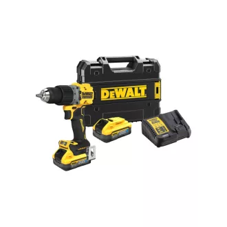   DEWALT mașină de găurit cu acumulator 18 V fără perie de cărbune (2 x baterie de 5,0 Ah + încărcător + TSTAK) DCD805H2T