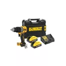 DEWALT mașină de găurit cu acumulator 18 V fără perie de cărbune (2 x baterie de 5,0 Ah + încărcător + TSTAK) DCD805H2T