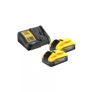 DEWALT mașină de găurit cu acumulator 18 V fără perie de cărbune (2 x baterie de 5,0 Ah + încărcător + TSTAK) DCD805H2T