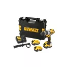 DEWALT Mașină de găurit cu percuție cu acumulator 18 V fără perie de cărbune (3 x baterie de 5,0 Ah + încărcător) DCD996P3
