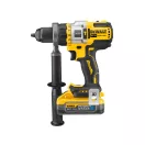 DEWALT Mașină de găurit cu percuție cu acumulator 18-54 V perie de cărbune n. 126 Nm (2 baterii de 5,0 Ah + încărcător + TSTAK)